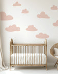 Cloud Wall Decals - Pink - DW3. Rainbow Sun Clouds
