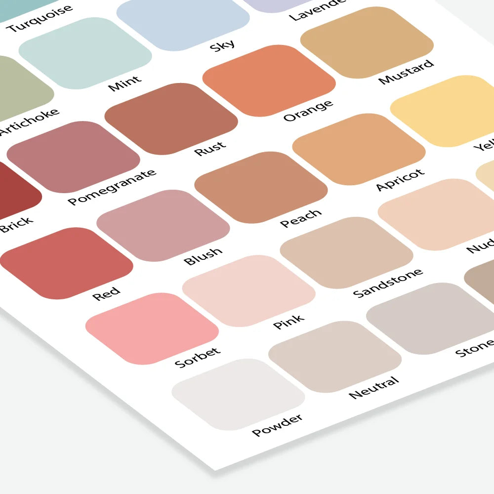Colour Sample Sheet - D. SAMPLES