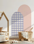 Combo Arches - Gingham Checkered & Rectangle - Pink