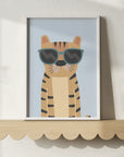 Cool Cat Tiger Print - WP1. Wall Prints