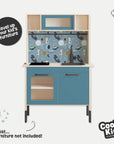 Duktig Kitchen Animals In Space - Blue Base Decals