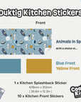 Duktig Kitchen Animals In Space - Blue Base Decals