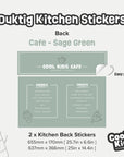 Duktig Kitchen Cool Kids Cafe - Sage Green Decals