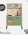 Duktig Kitchen Fruity Peaches - Green Base Decals