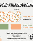 Duktig Kitchen Fruity Peaches - Orange Base Decals