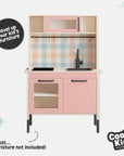 Duktig Kitchen Gingham Multi - Pink Base Decals - Furniture