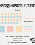 Duktig Kitchen Gingham Multi - Tan Base Decals - Furniture