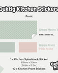 Duktig Kitchen Green Metro Tiles - Pink Base Decals