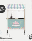 Duktig Kitchen Ice Cream Cart - Green Decals - Furniture