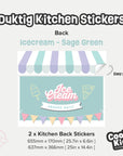 Duktig Kitchen Ice Cream Cart - Green Decals - Furniture
