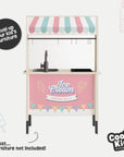 Duktig Kitchen Ice Cream Cart - Pink Decals - Furniture
