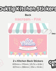 Duktig Kitchen Ice Cream Cart - Pink Decals - Furniture