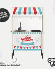 Duktig Kitchen Ice Cream Cart - Red Decals - Furniture