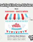 Duktig Kitchen Ice Cream Cart - Red Decals - Furniture