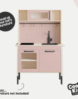 Duktig Kitchen Pink Metro Tiles - Pink Base Decals