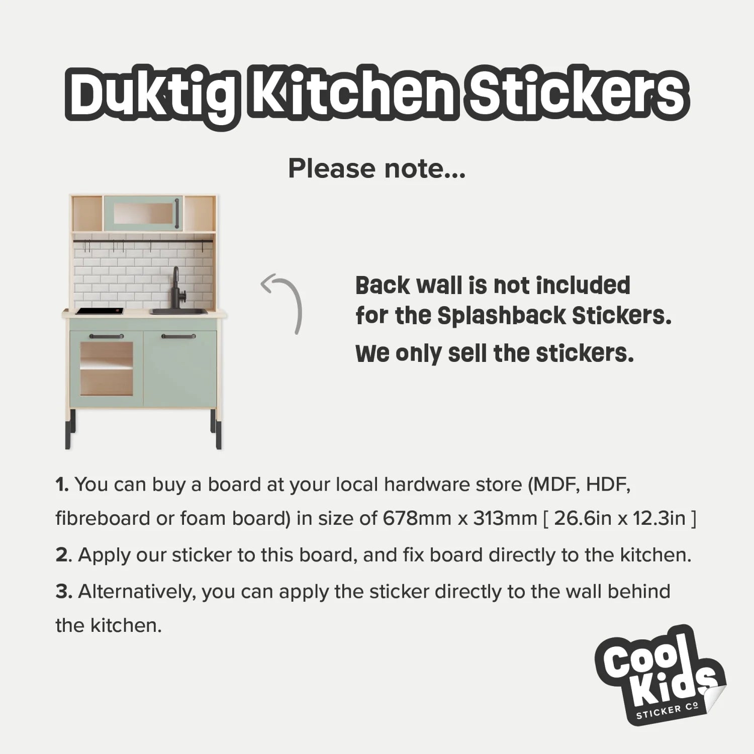 Duktig Kitchen Playful Dinos - Furniture Decals - Duktig