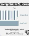 Duktig Kitchen Stripes Blue - Blue Base Decals - Furniture