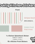 Duktig Kitchen Stripes Neutral - Green Base Decals