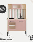 Duktig Kitchen Stripes Neutral - Pink Base Decals