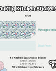 Duktig Kitchen Vintage Florals - Blue Base Decals