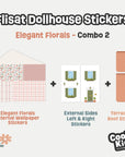 Elegant Florals Flisat Dollhouse Decals - Furniture Decals