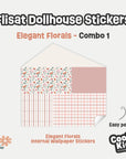 Elegant Florals Flisat Dollhouse Decals - Furniture Decals