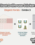Elegant Florals Flisat Dollhouse Decals - Furniture Decals