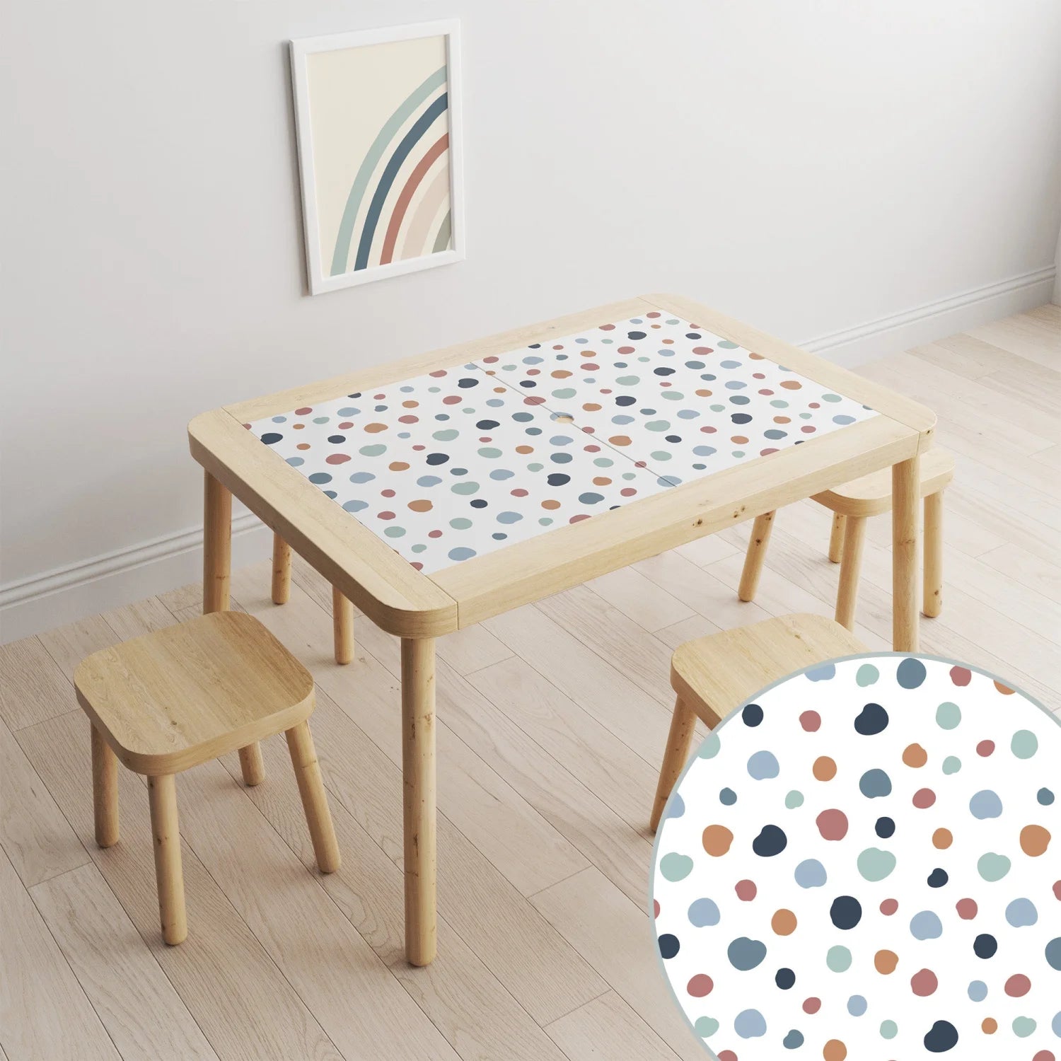 Flisat Table Abstract Dots Warm Decal DF3.