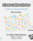Flisat Table Abstract Shapes Bright Decal - Furniture