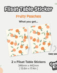 Flisat Table Fruity Peaches Decal - Furniture Decals