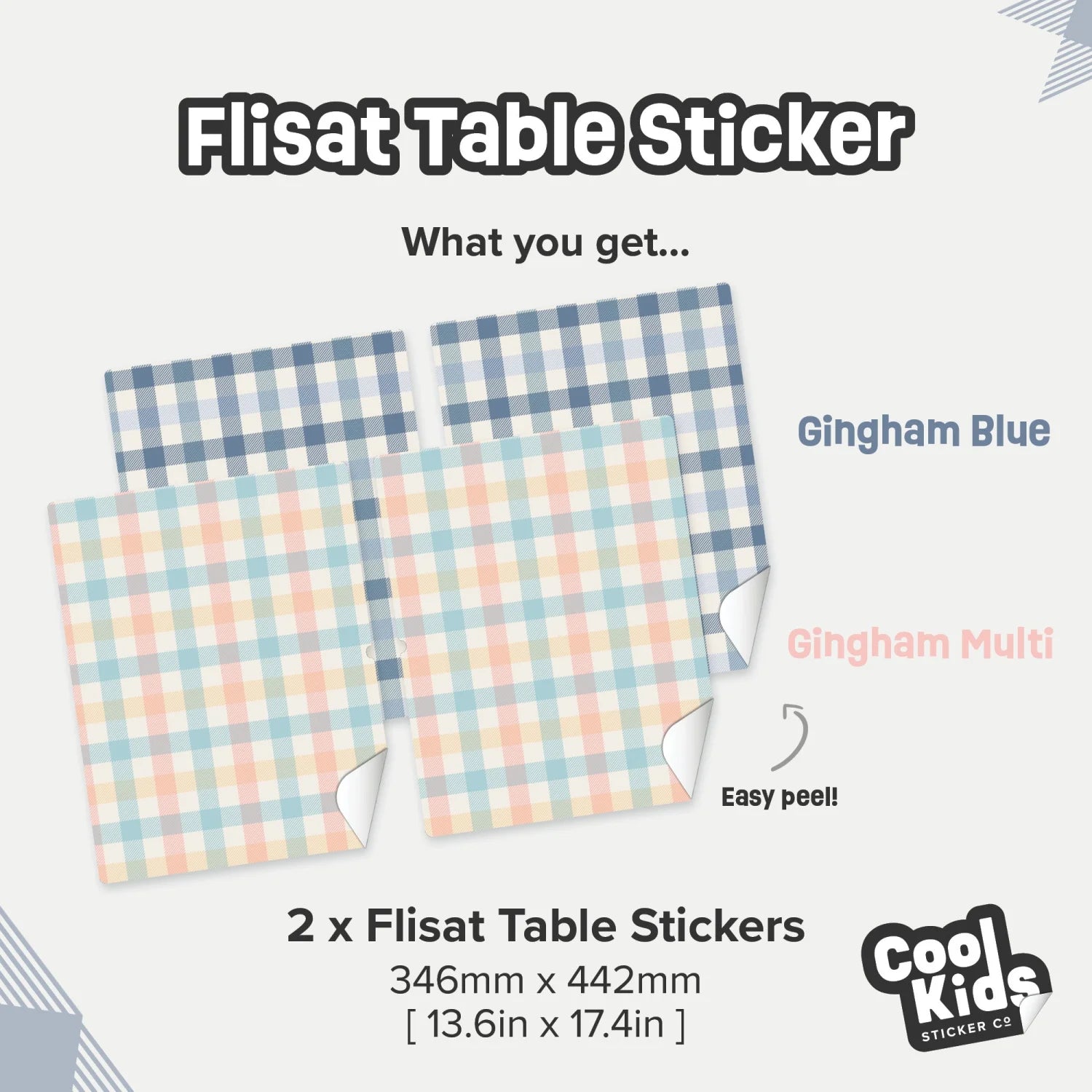 Flisat Table Gingham Decal - DF3.