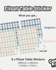 Flisat Table Gingham Decal - DF3.
