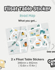 Flisat Table Road Map Decal - Furniture Decals - Flisat