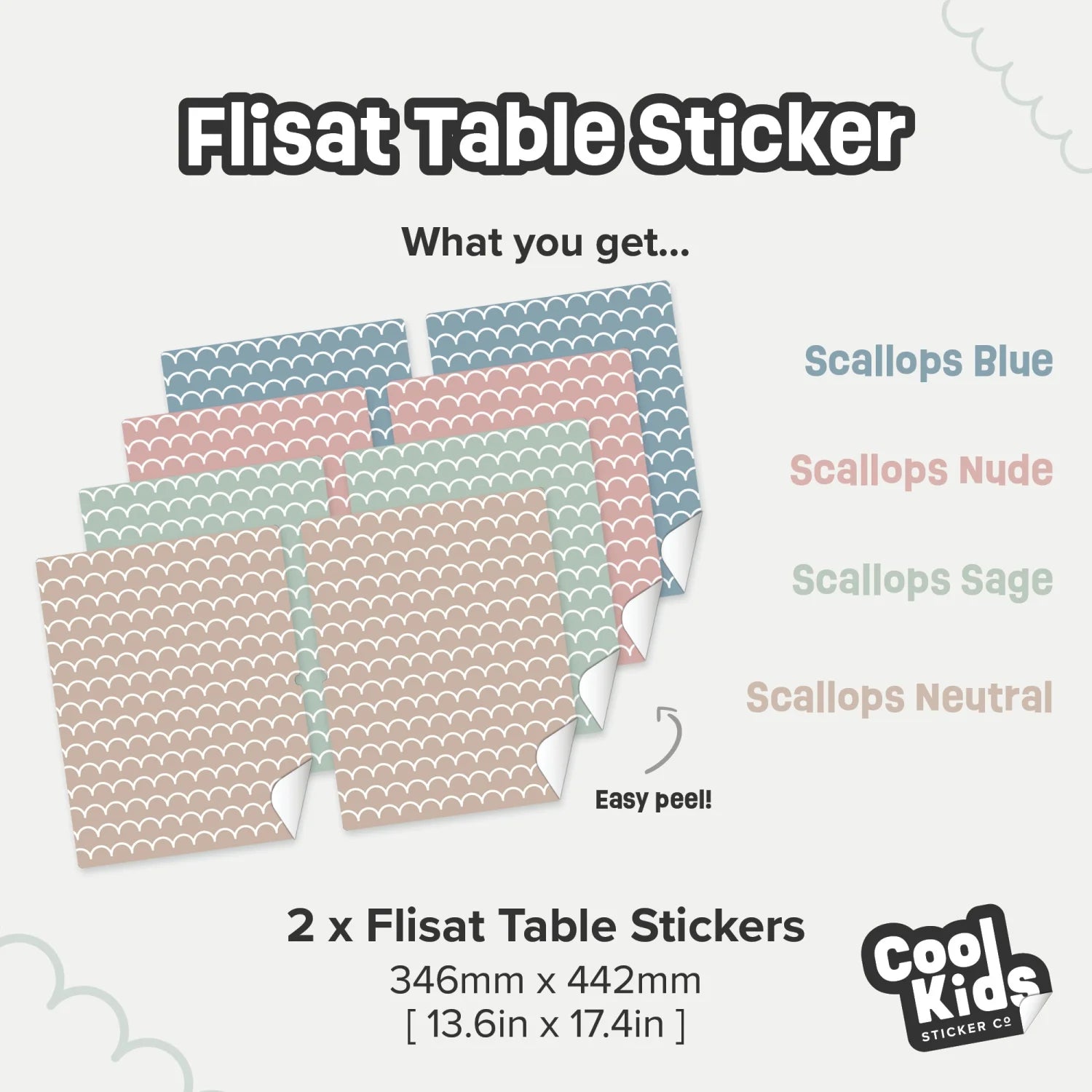 Flisat Table Scallops Decal - DF3.