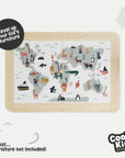 Flisat Table World Map Decal - Furniture Decals - Flisat