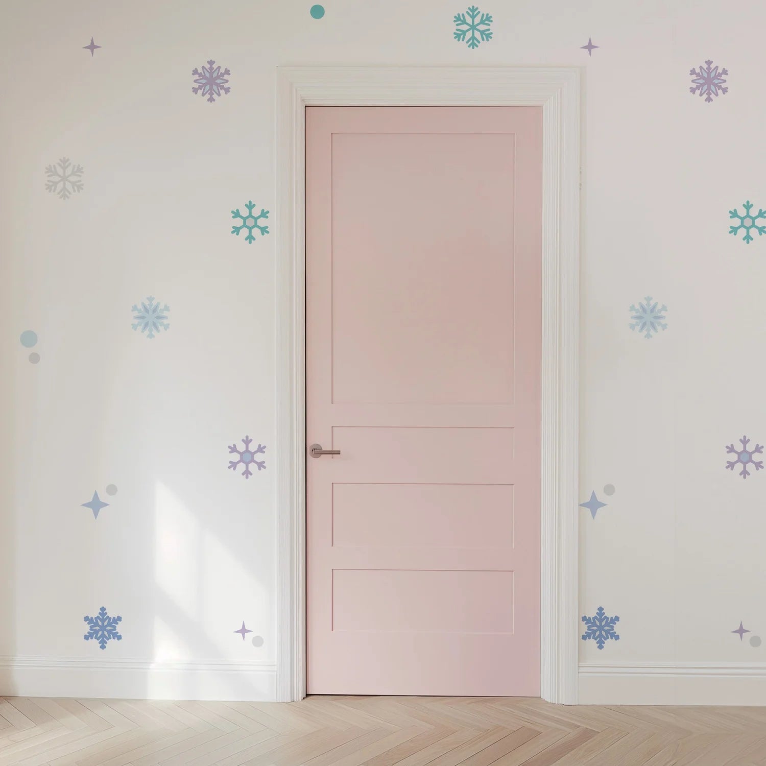 Adesivi Murali Rimovibili Con Fiocchi Di Neve Glitter - 47 Pezzi Di Dimensioni Variabili (2,8-17,5 Cm) Per Decorazione Pareti, Bianco