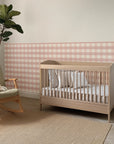 Gingham Wall Panels - Pink & Blush - DW11.