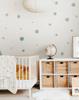 Green Polka Dots Wall Decal - DW0. Dot Decals