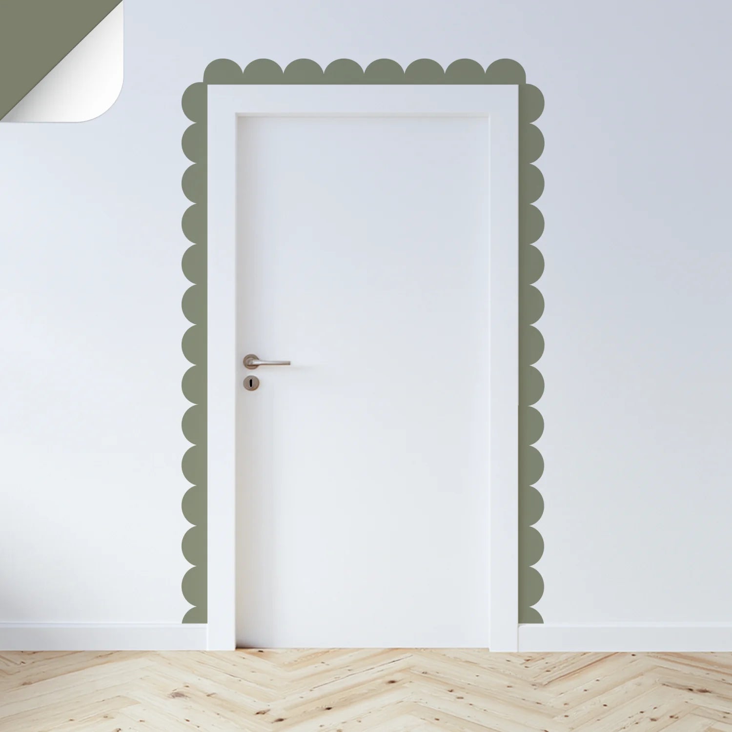 Greens Scalloped Border Decals - Khaki - DW14. Borders