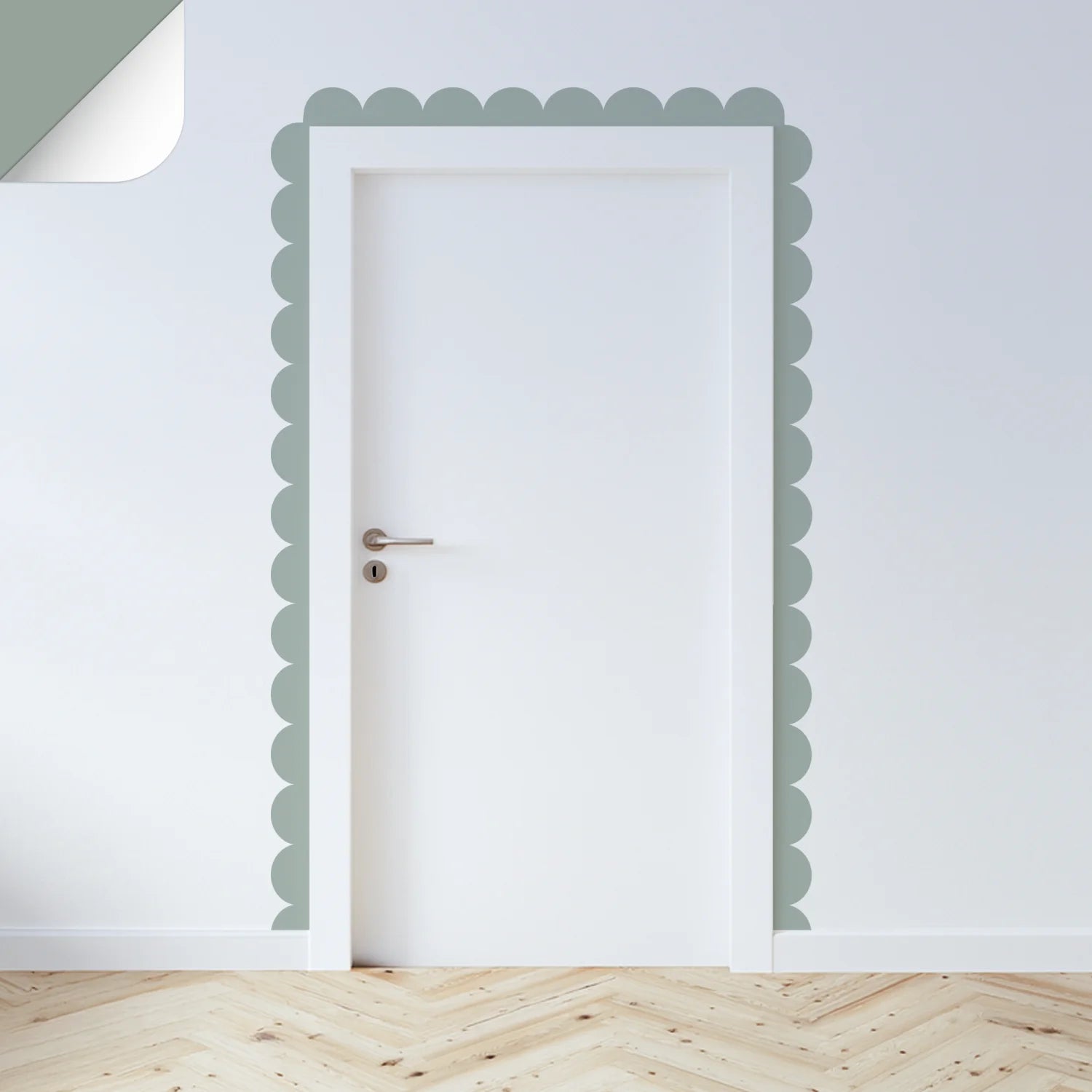 Greens Scalloped Border Decals - Moss - DW14. Borders