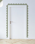 Greens Scalloped Border Decals - Olive - DW14. Borders