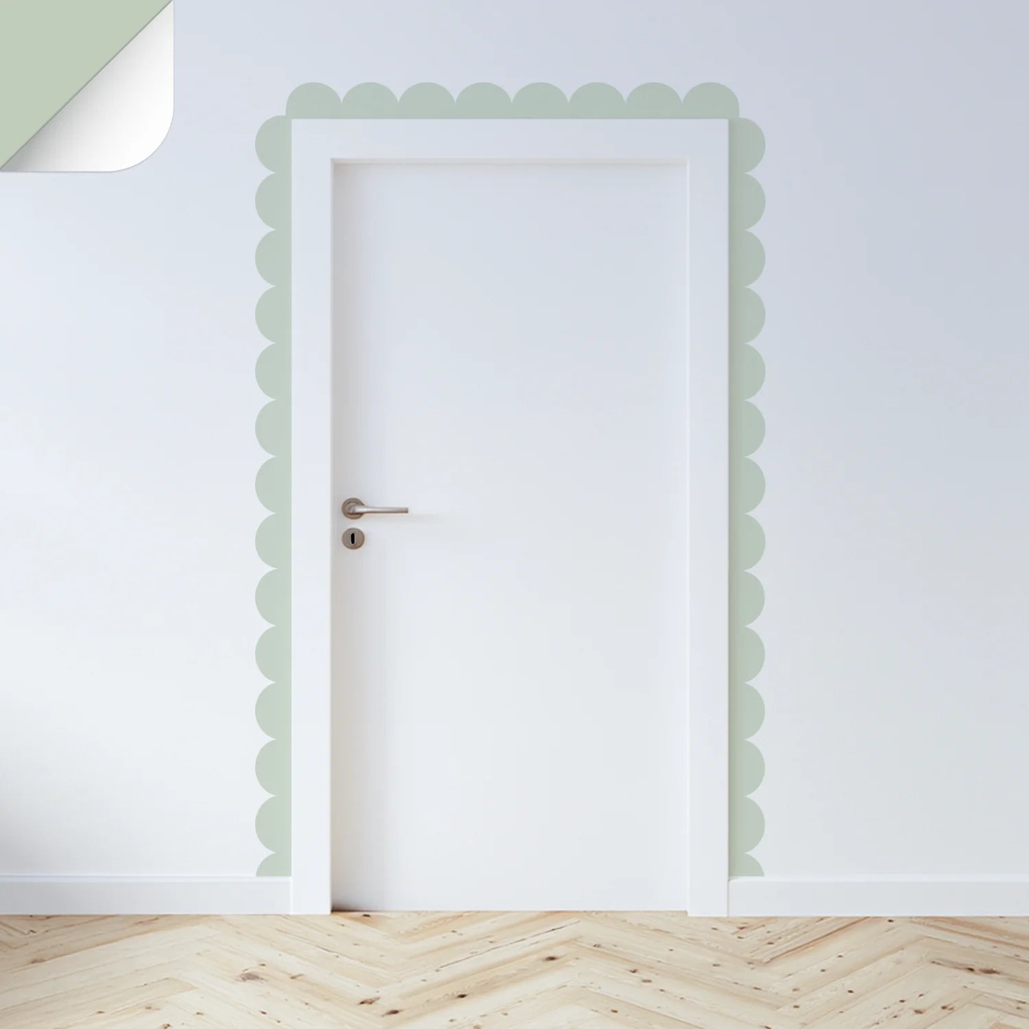 Greens Scalloped Border Decals - Sage - DW14. Borders