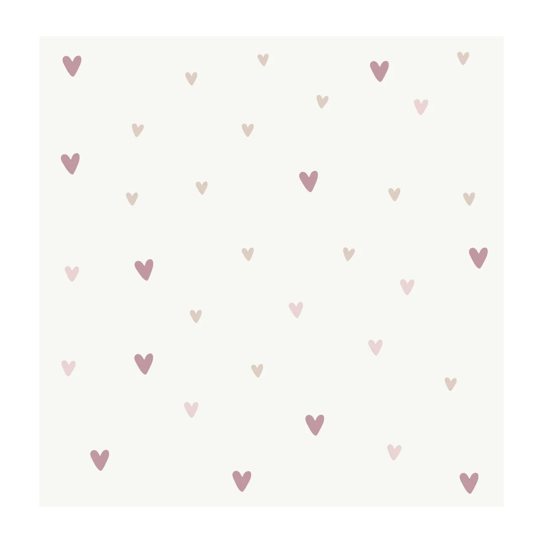 Hearts Wall Decal - Small Set - Red - DW1. Shape Decals