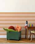 Horizontal Stripes Wall Panels - Apricot & Nude - DW11.