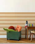 Horizontal Stripes Wall Panels - Butter & Mustard - DW11.