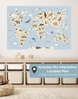 Interactive World Map - Blue - Decals - Maps