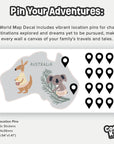 Interactive World Map Wall - Neutral & Bright - DW4. Decals