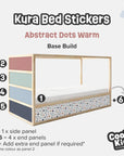 Kura Bed Abstract Dots Warm Decals - Furniture Decals