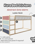 Kura Bed Abstract Dots Warm Decals - Furniture Decals