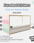 Kura Bed Abstract Shapes Bright Decals - Furniture Decals